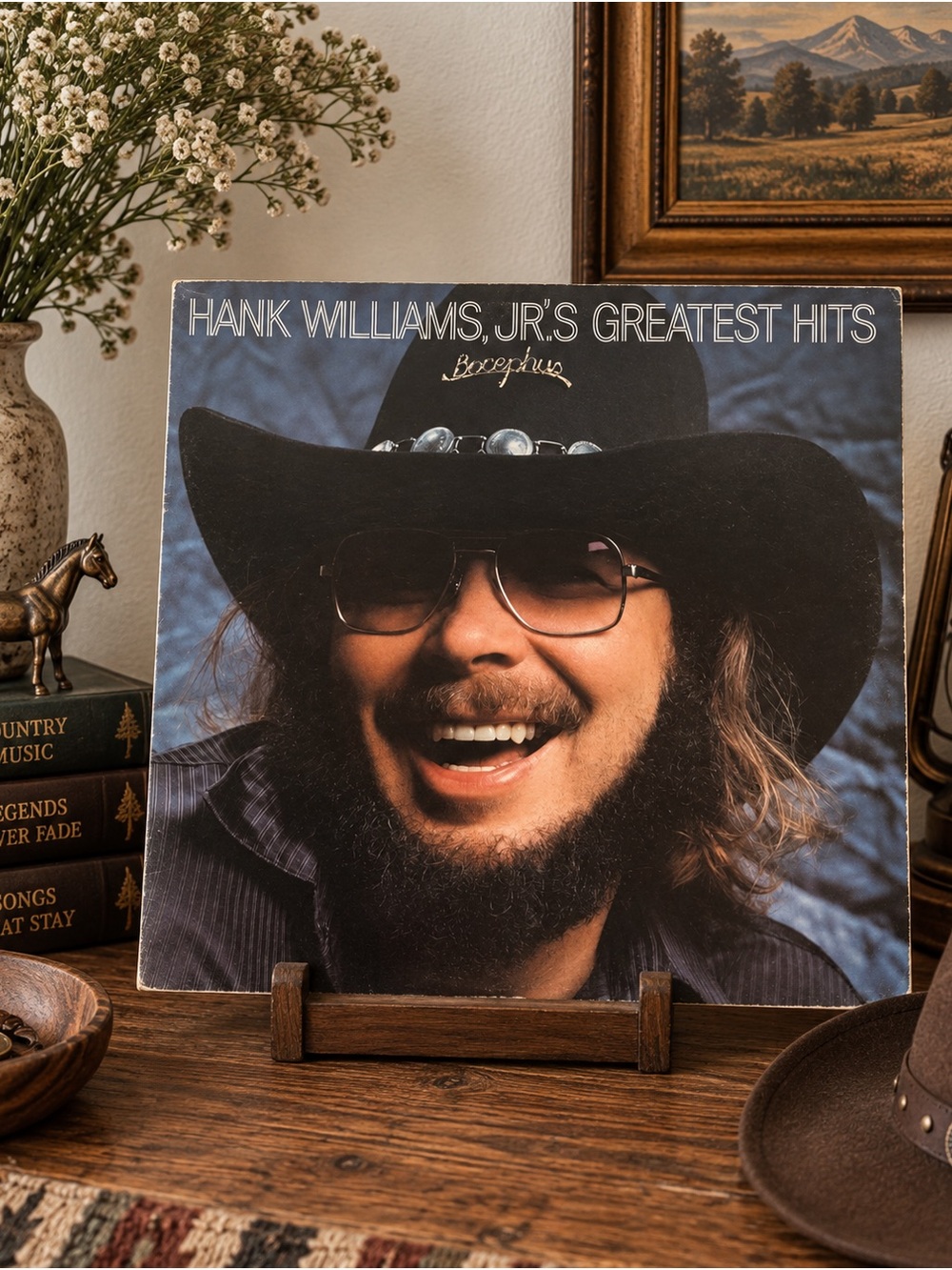 Vintage Hank Williams Jr. Greatest Hits Vinyl